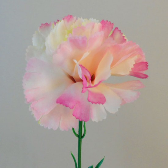 Silk Carnations Pink Cream 45cm Artificial Flowers